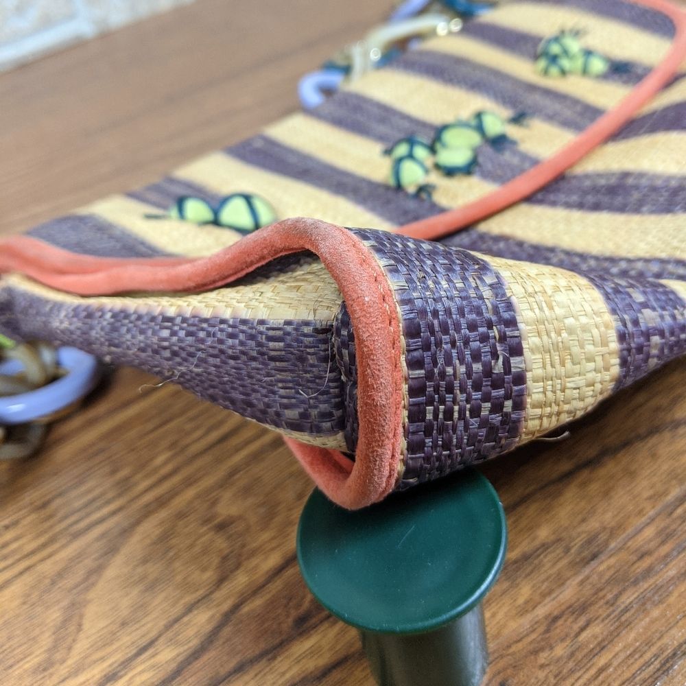 M MISSONI Raffia Crossbody Plastic Ring Strap - Picture 13 of 14